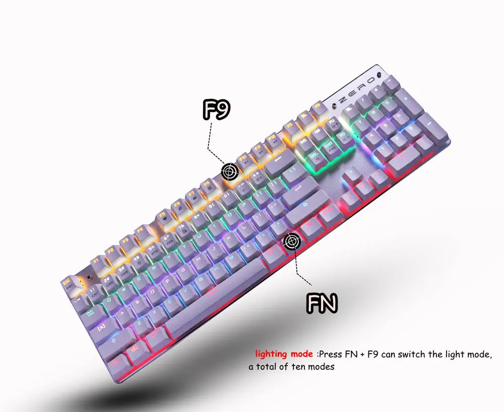 Colorful LED Aluminium Keyboard