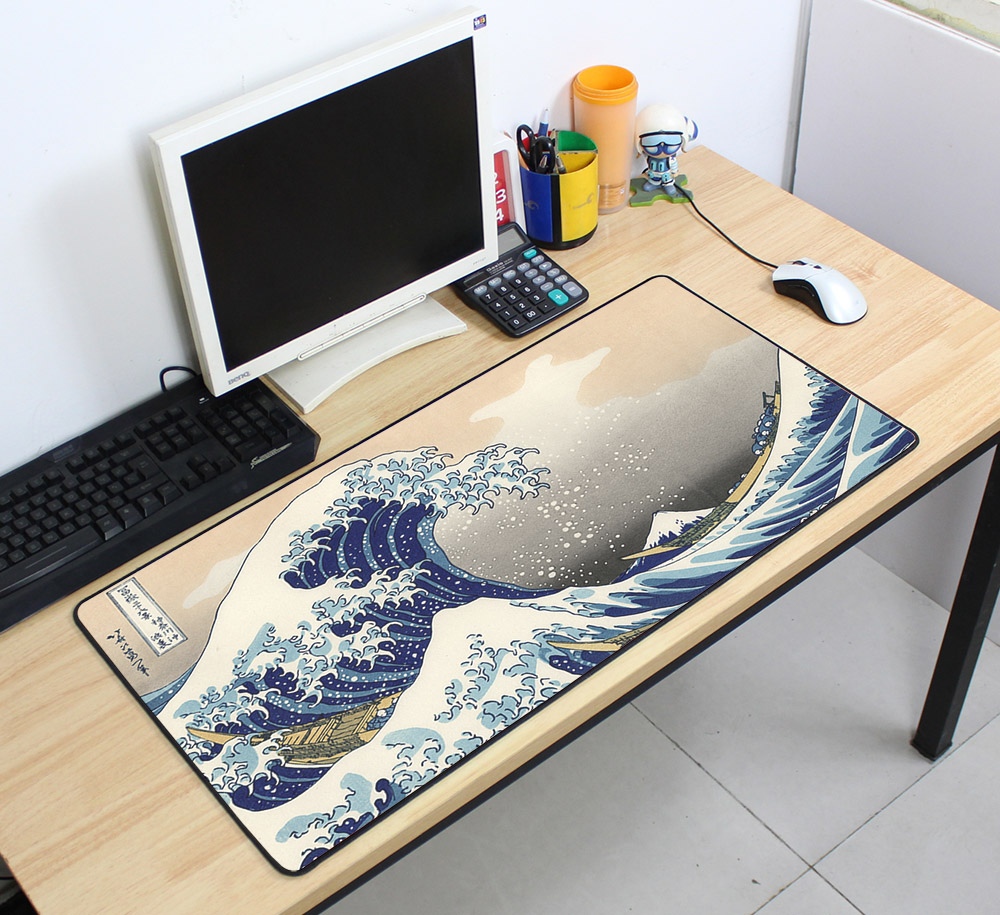 Large Printed Locked Edge Mouse Pad