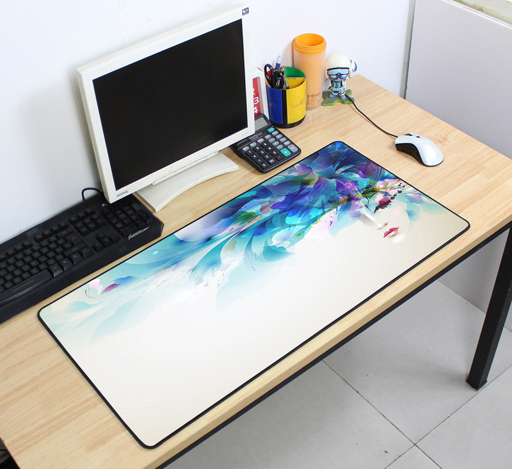 Large Printed Locked Edge Mouse Pad
