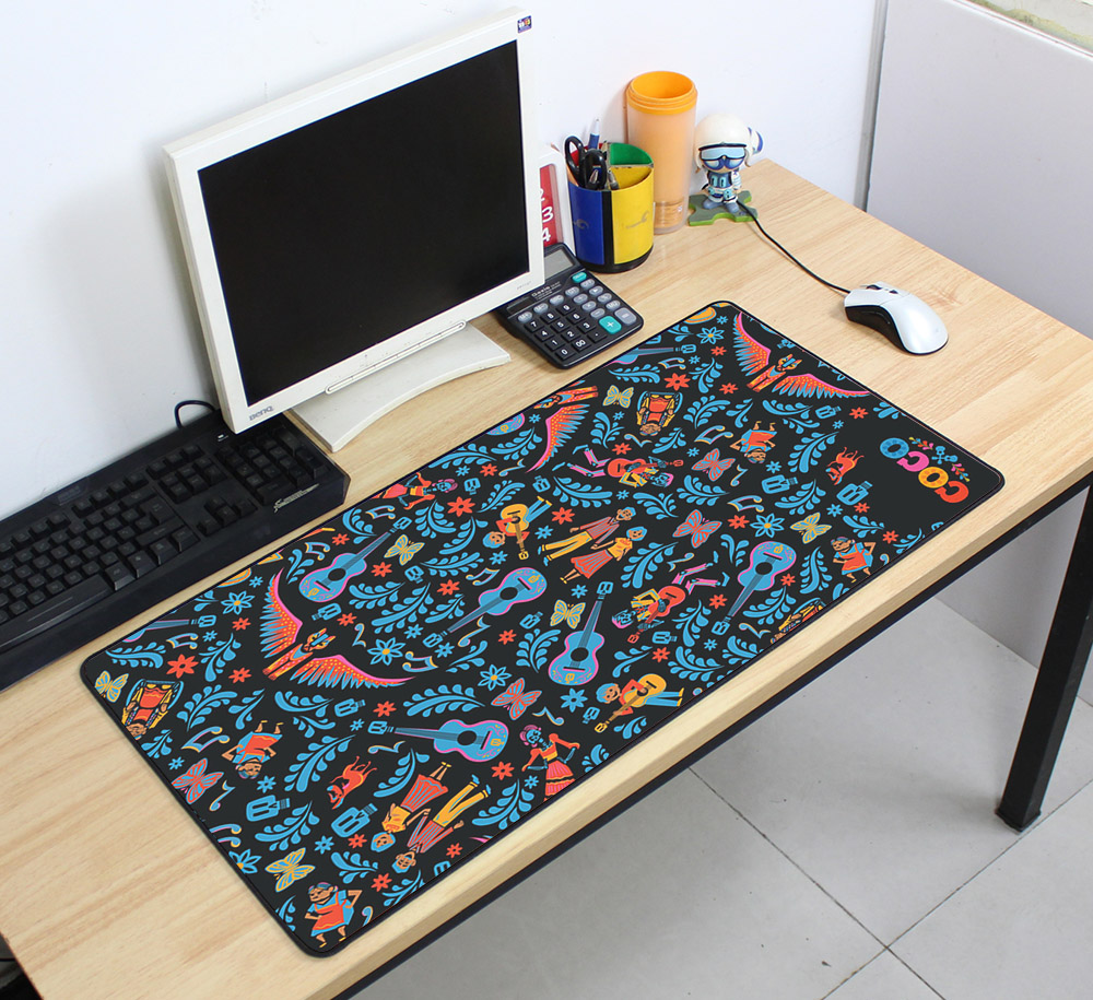Large Printed Locked Edge Mouse Pad