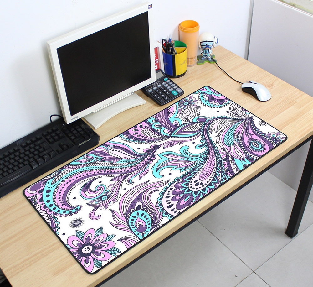 Large Printed Locked Edge Mouse Pad
