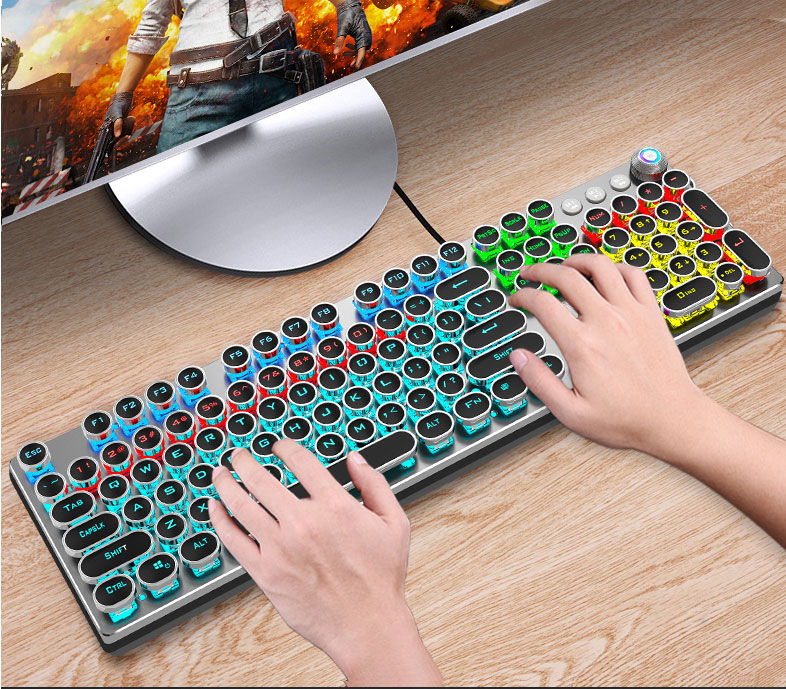 Steampunk Style Mechanical Gaming Keyboard Steampunk Style Mechanical Gaming Keyboard