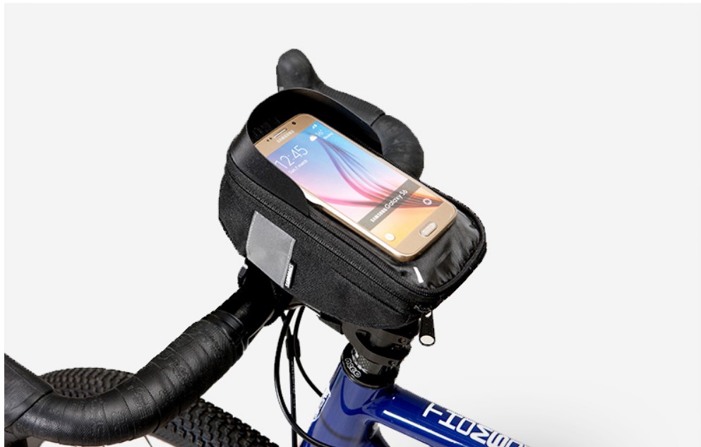 Reflective Detail Bicycle Bag with Phone Holder